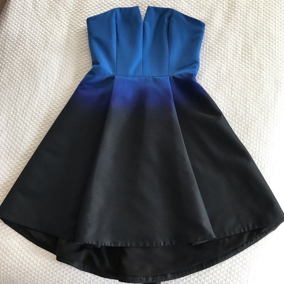 Halston Heritage Ombré Strapless Dress - Picture 2 of 7